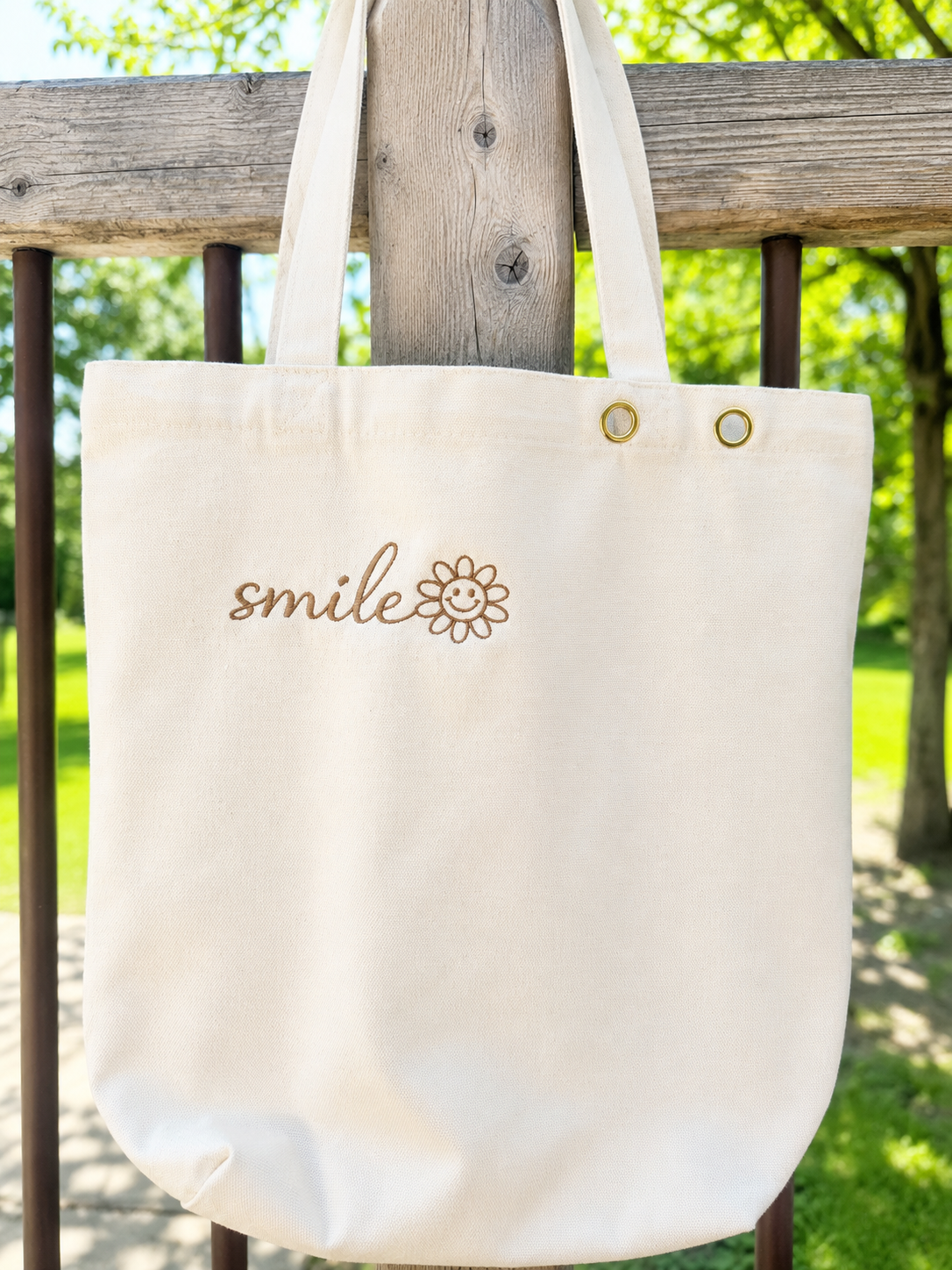 Styled Smiley Tote